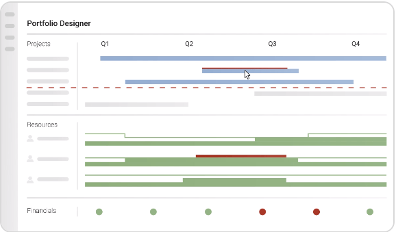 Meisterplan’s Portfolio Designer view.