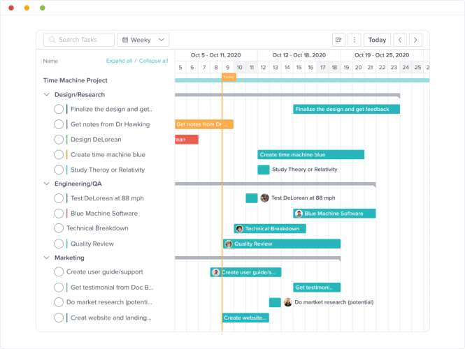 task tracking software example screenshot of Taskworld Software