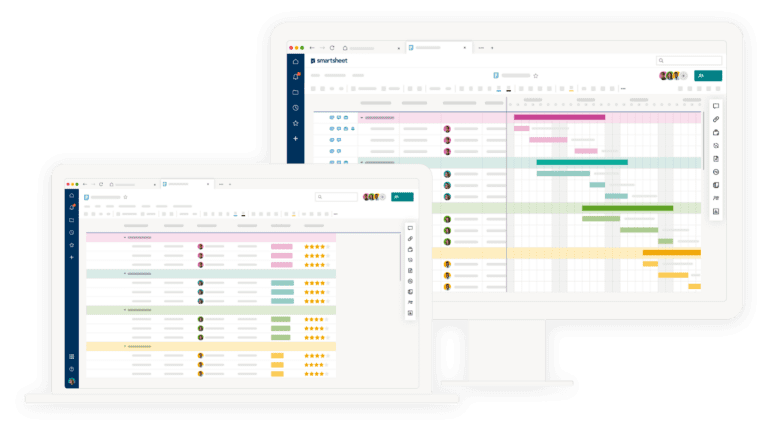 An example of the layout users can expect with Smartsheet’s interface.