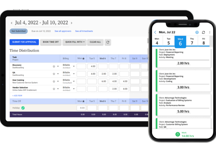 Replicon: Time Tracking & Timesheet Software Suite