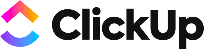 ClickUp logo.