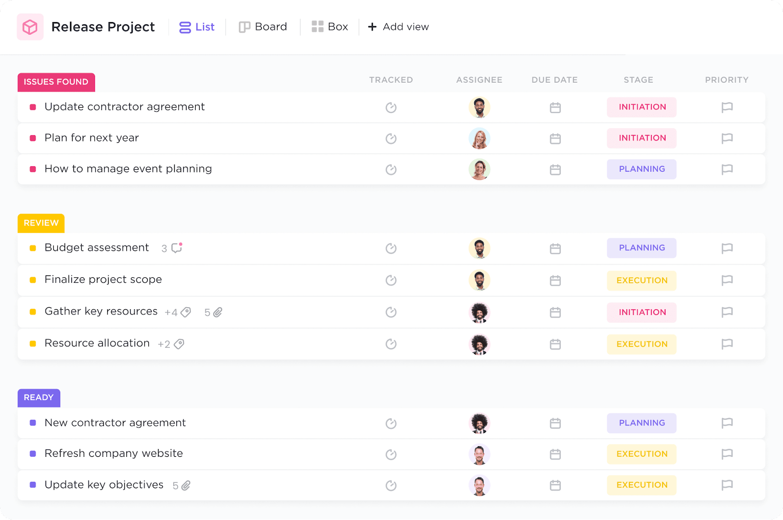 ClickUp features a customizable interface to organize all your tasks, docs, files, and more in one place.