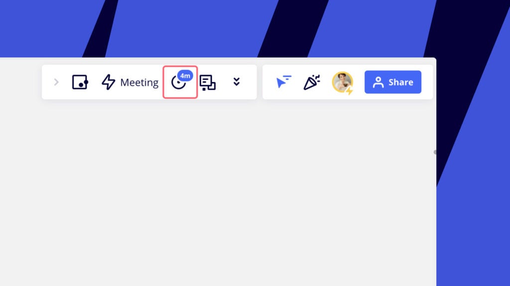 Miro’s timer feature helps project teams track and manage time better.