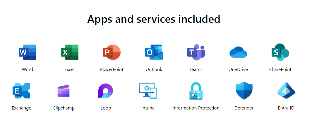 Business Premium plan users can access all core Microsoft 365 productivity and production apps while also benefiting from several enterprise privacy and security tools.