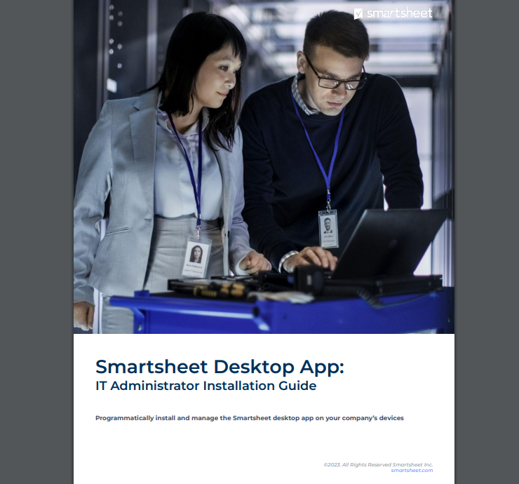 Smartsheet installation guide.