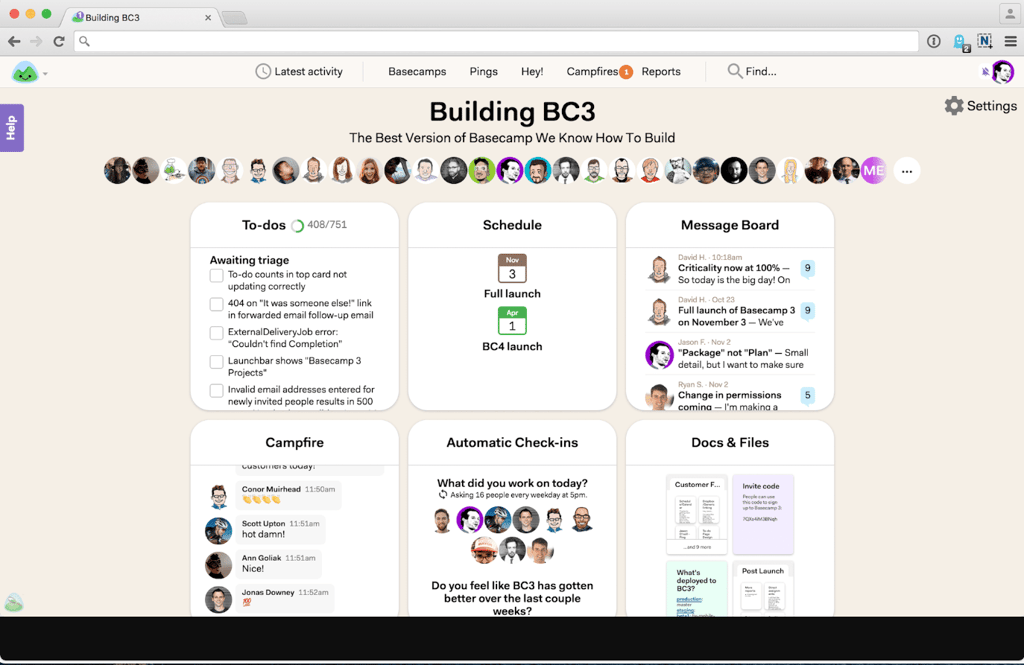 Basecamp Client Access Example.