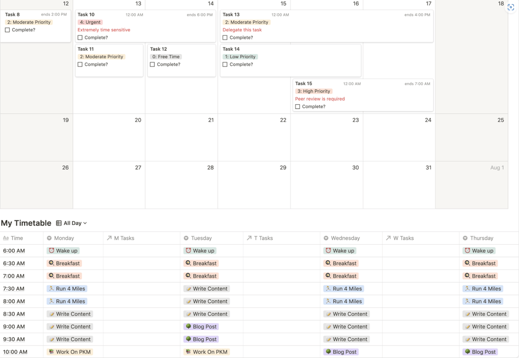 Notion Scheduling Tool.