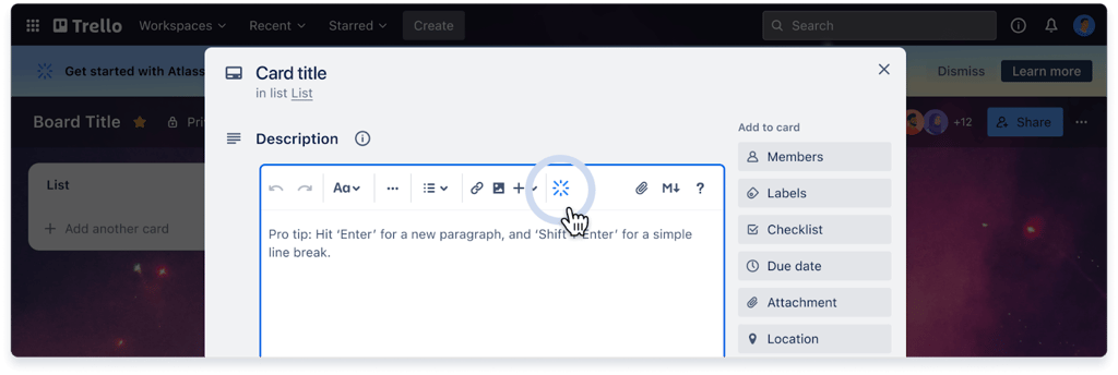 Trello’s new AI-powered card summaries and task suggestions.