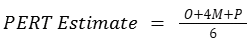 Three-point estimation formula